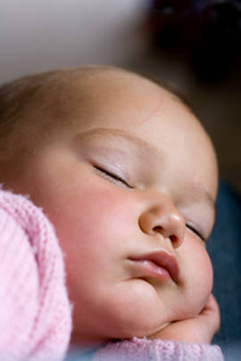 Cute baby girl asleep