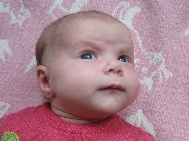 One lonth old baby girl