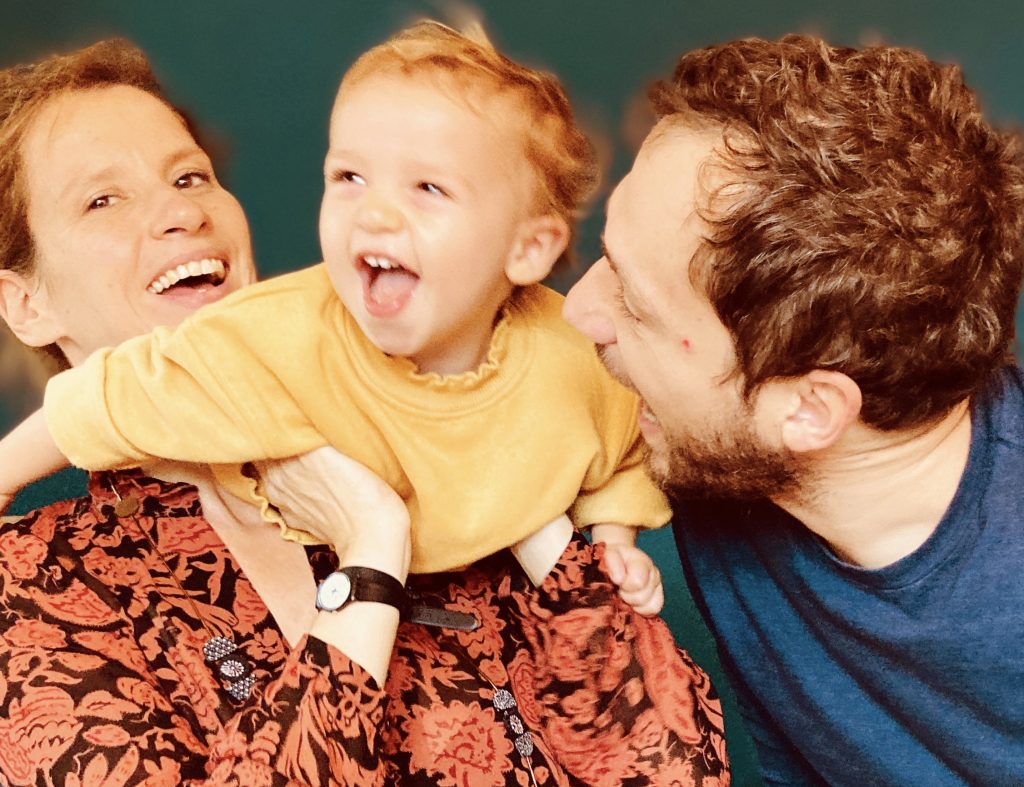 Happy family of threee