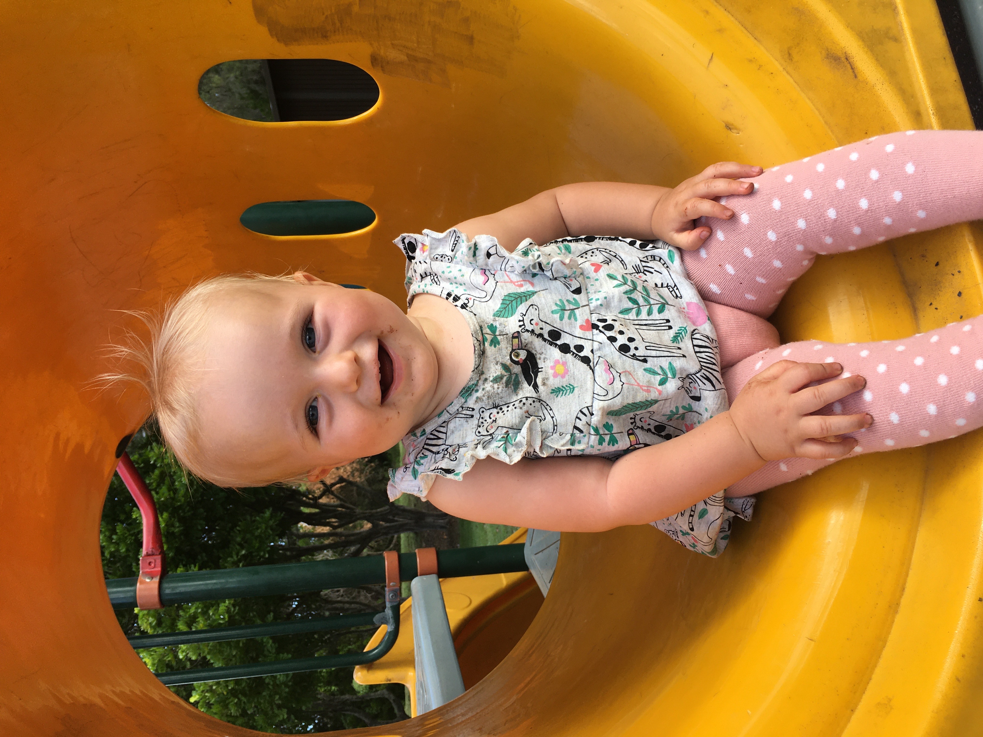 Baby girls at playground