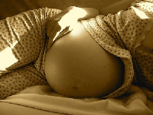 Pregnant woman sleeping