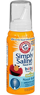 Saline nasal spray