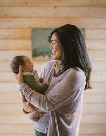 Stephanie Sanders and baby son
