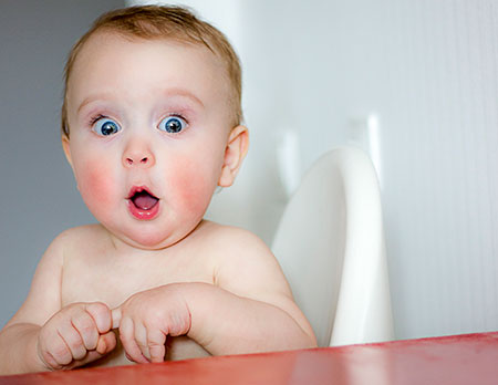 Baby waking up because shop of gas