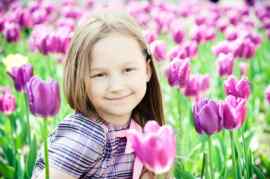 Sleep Apnea Child with Flowers