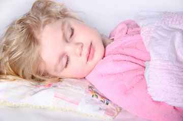 Toddler girl sleeping - in pink